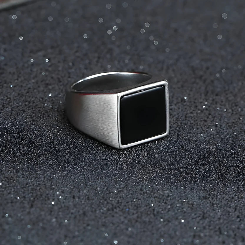 Black Onyx Men’s Luxury Jewelry Set – Necklace, Bracelet & Ring